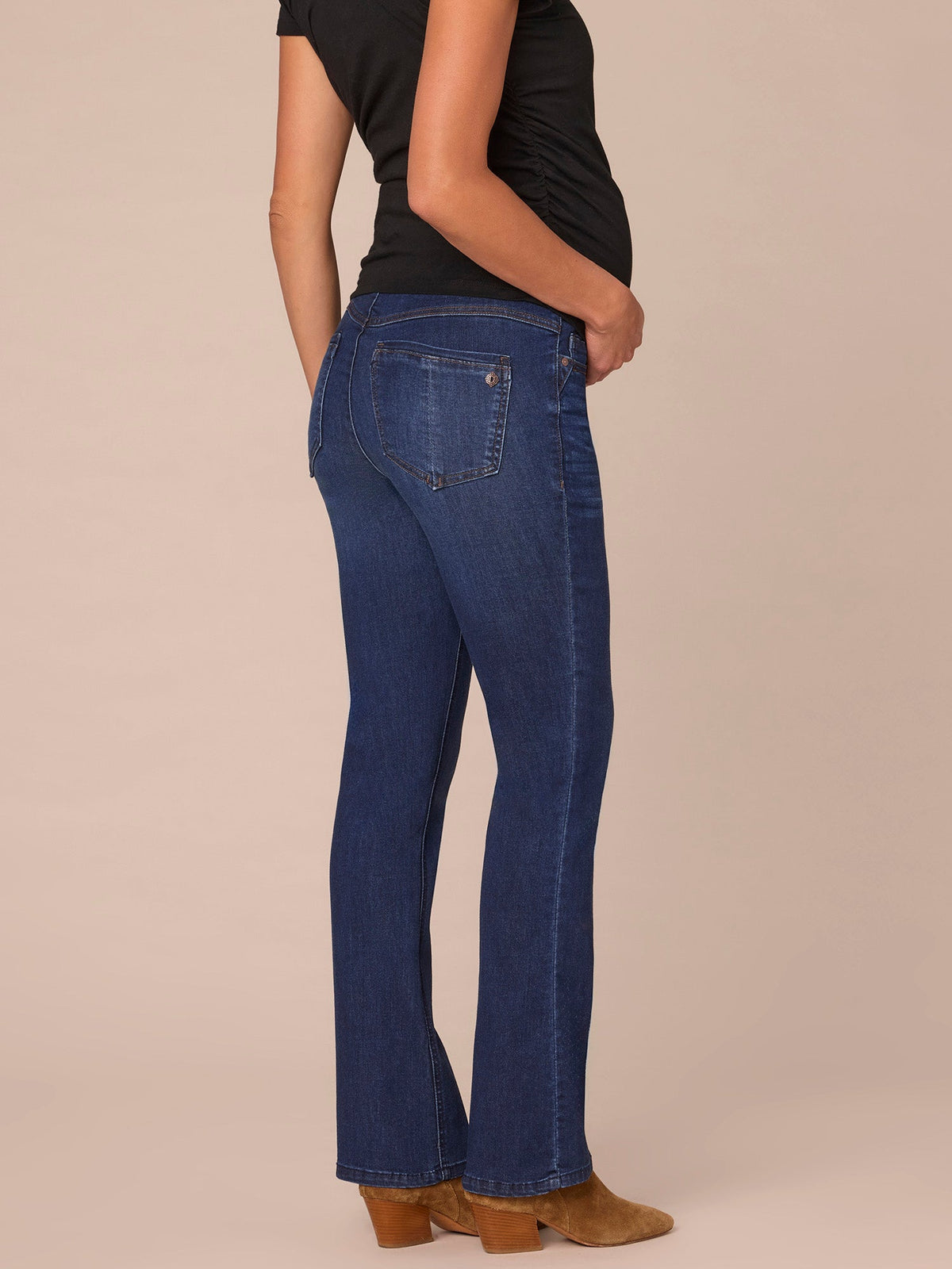 Democracy Clothing "Ab"solution Indigo Maternity Itty Bitty Boot Baby Bump Jeans - Indigo Denim