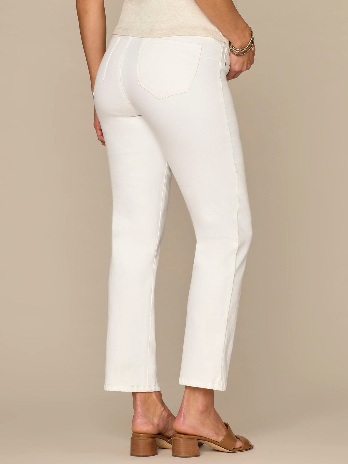 Democracy Clothing CradleComfort Baby Bump Optic White Maternity Straight Leg Jeans - Optic White Denim