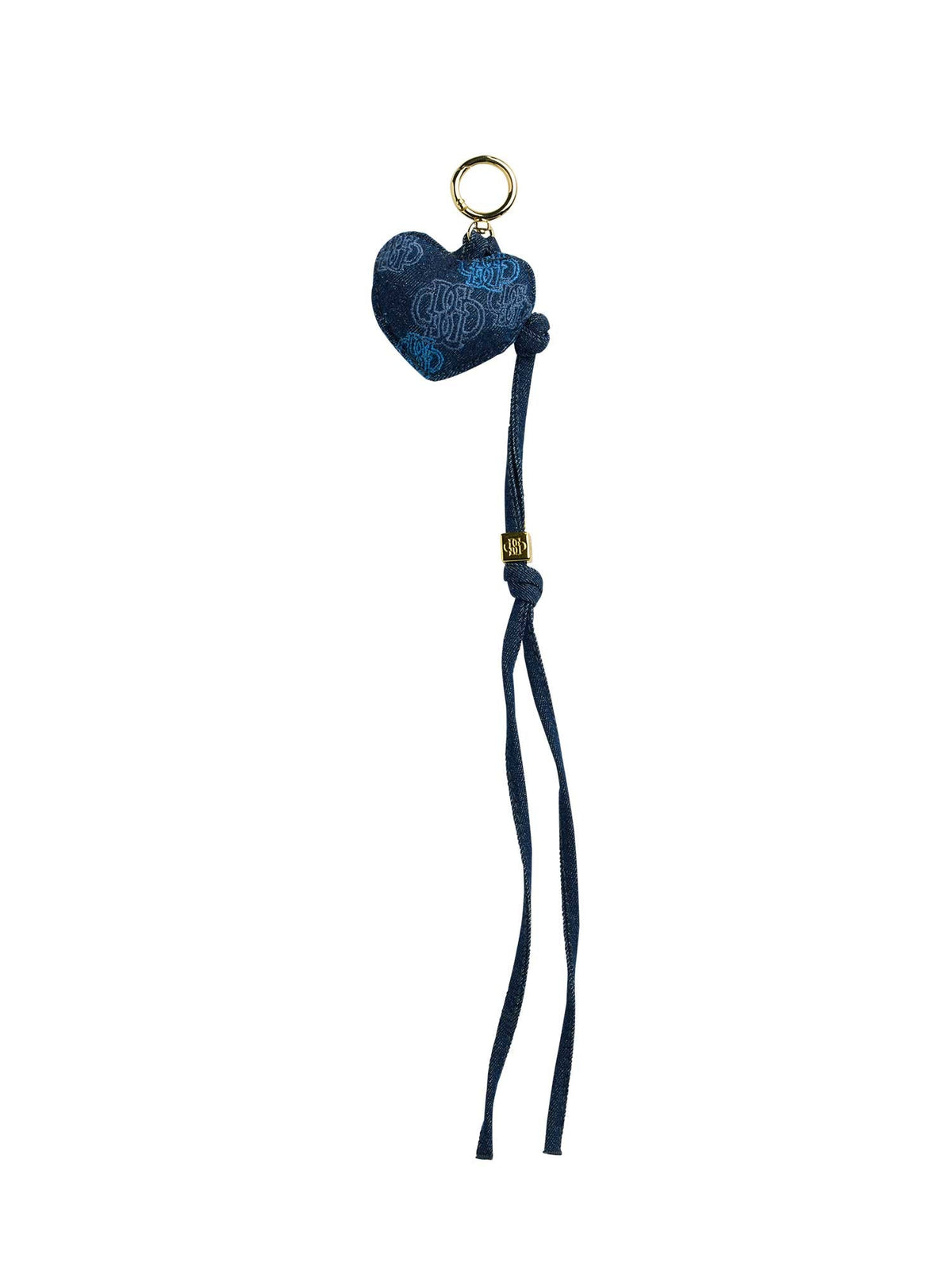 Democracy Clothing Indigo Democracy Clothing Embroidered Heart Bag Charm with Tassel - Indigo