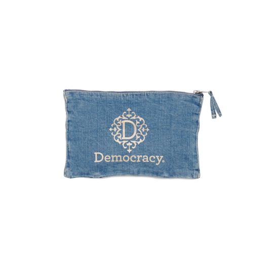 Democracy Clothing Democracy Logo Denim Cosmetic Bag - Indigo