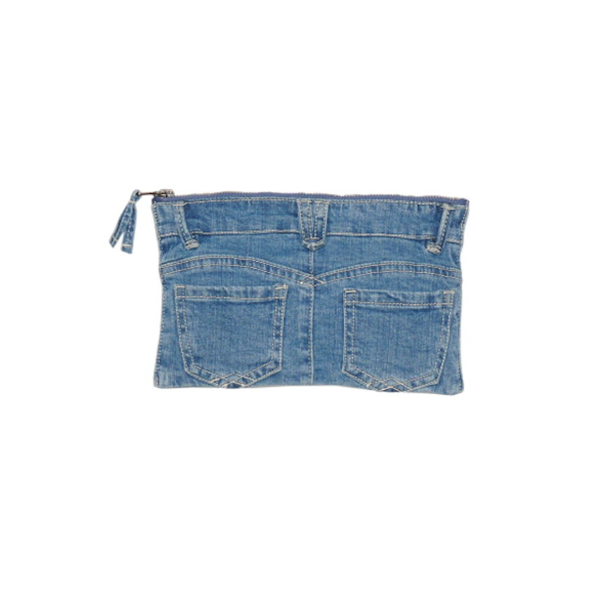 Democracy Clothing Democracy Logo Denim Cosmetic Bag - Indigo