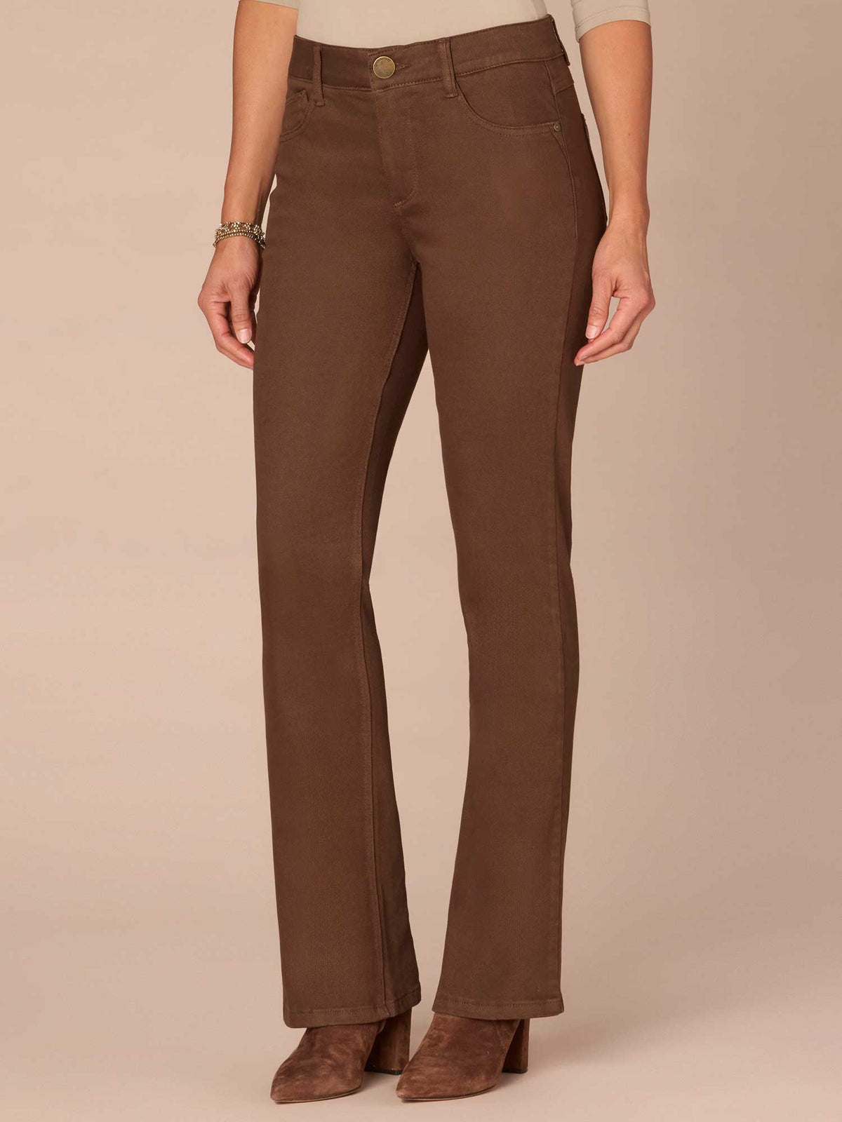 Democracy Clothing "Ab"solution® Mid-Rise Itty Bitty Boot Plus Size Pants - Cold Brew|Laurel Oak
