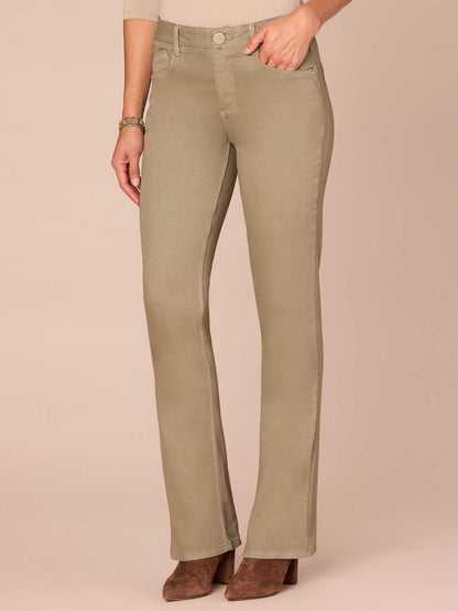 Democracy Clothing "Ab"solution® Mid-Rise Itty Bitty Boot Plus Size Pants - Cold Brew|Laurel Oak