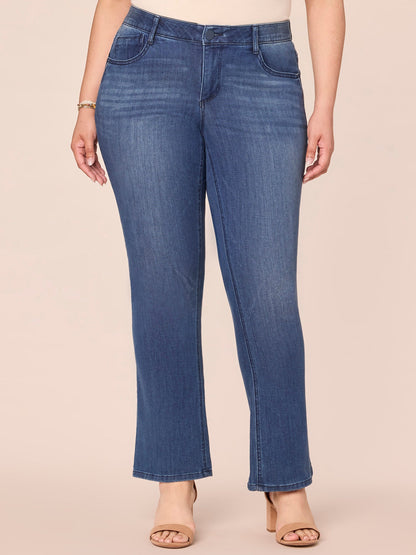 Democracy Clothing "Ab"solution® Itty Bitty Bootcut Plus Jeans - Blue Denim