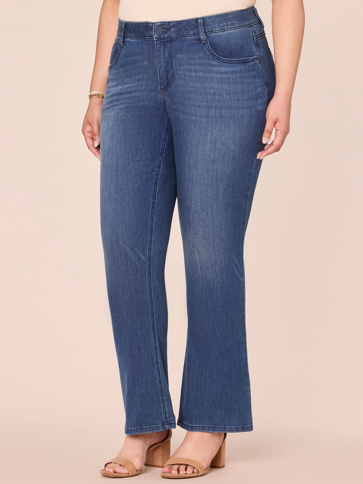 Democracy Clothing "Ab"solution® Itty Bitty Bootcut Plus Jeans - Blue Denim