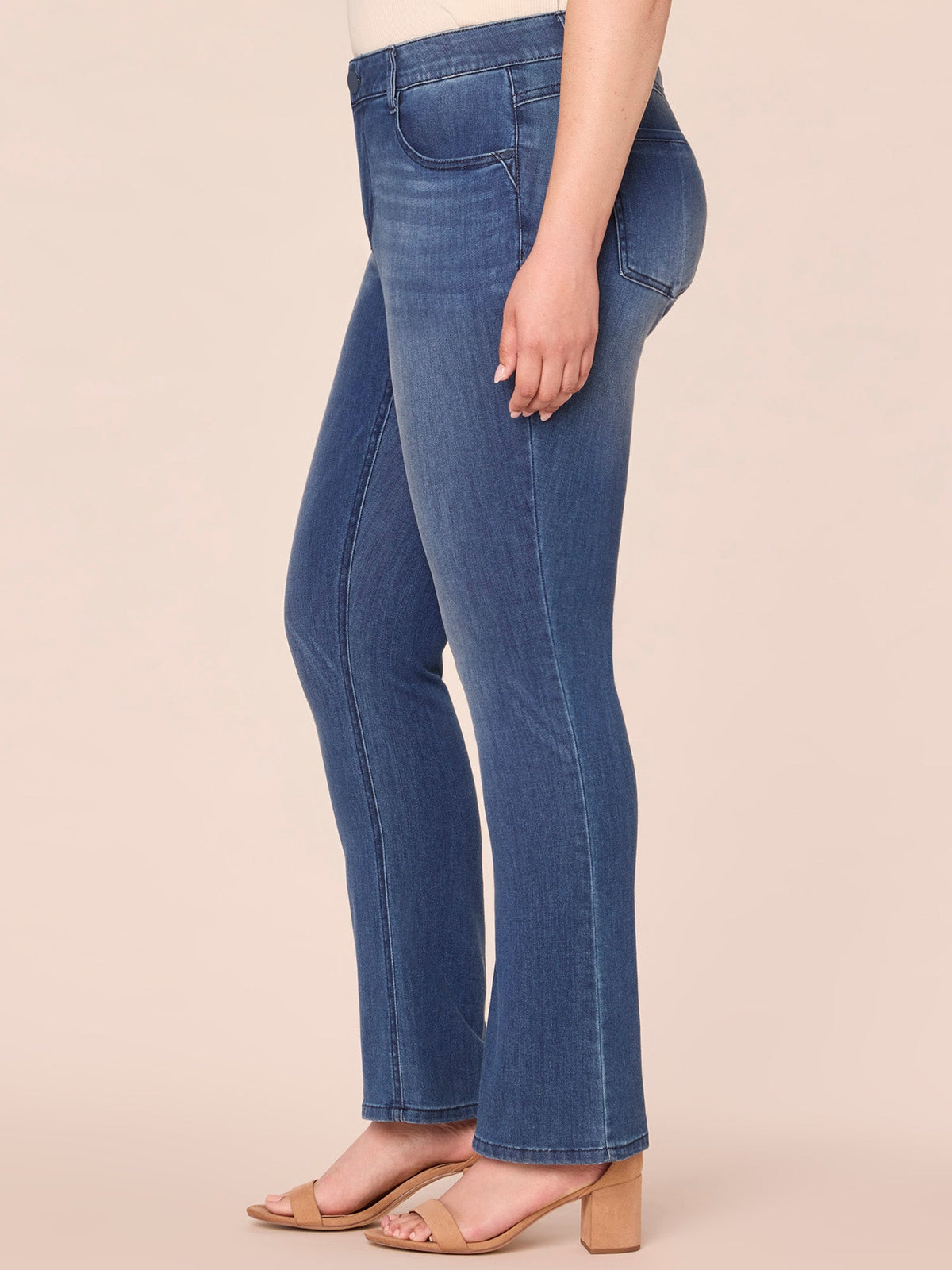 Democracy Clothing "Ab"solution® Itty Bitty Bootcut Plus Jeans - Blue Denim