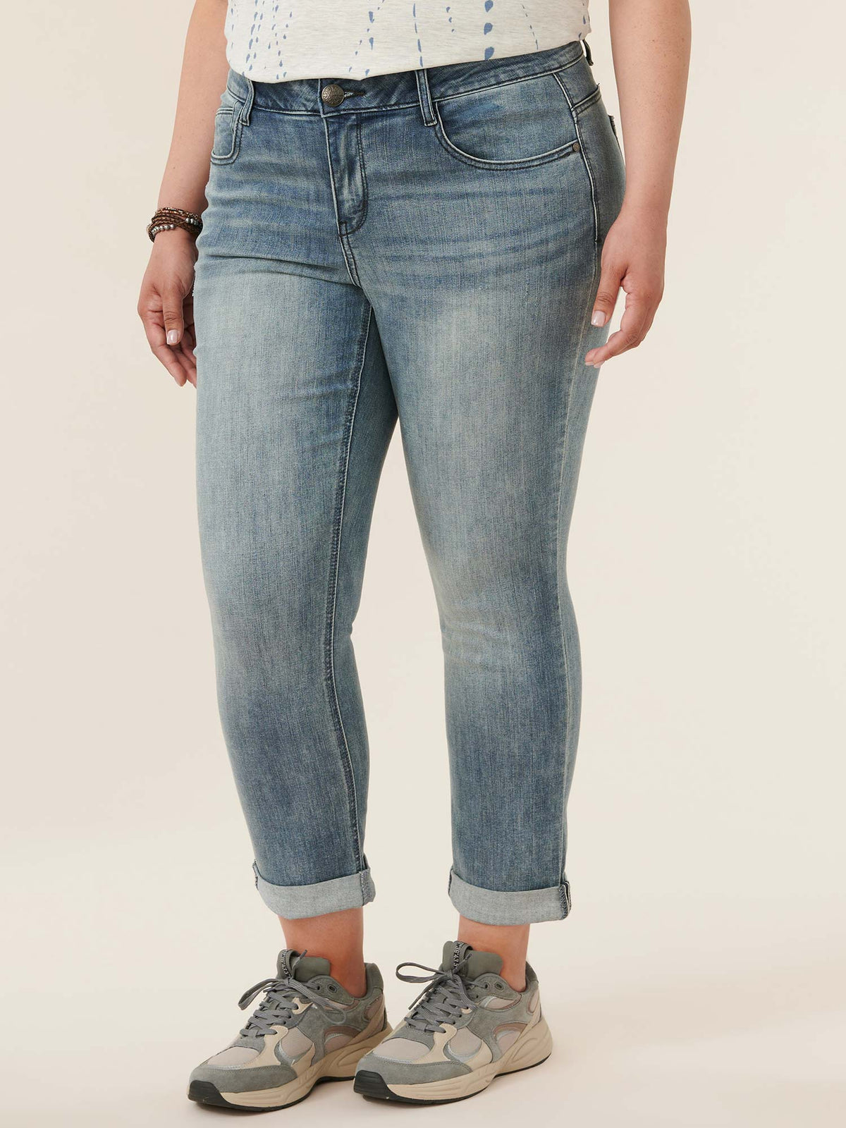 Democracy Clothing "Ab"solution® Girlfriend Blue Plus Jeans - Blue Denim
