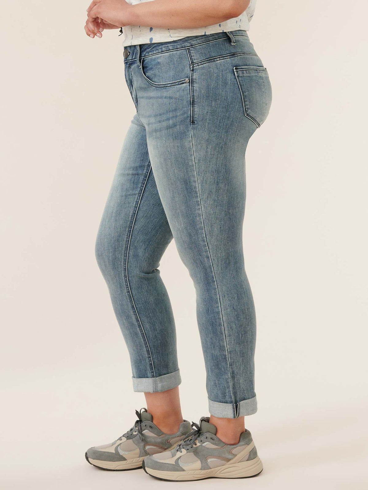 Democracy Clothing "Ab"solution® Girlfriend Blue Plus Jeans - Blue Denim
