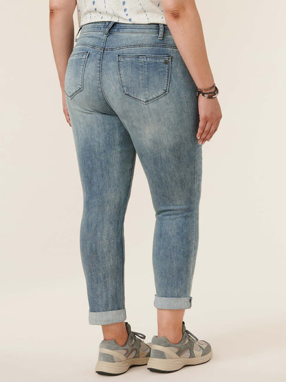 Democracy Clothing "Ab"solution® Girlfriend Blue Plus Jeans - Blue Denim