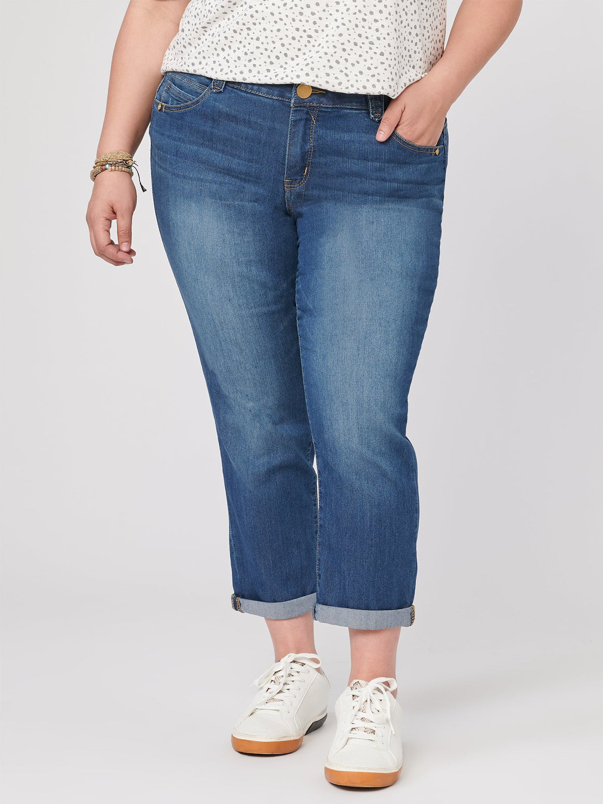 Democracy Clothing Plus "Ab"solution® Ankle Crop Jean - Blue Denim