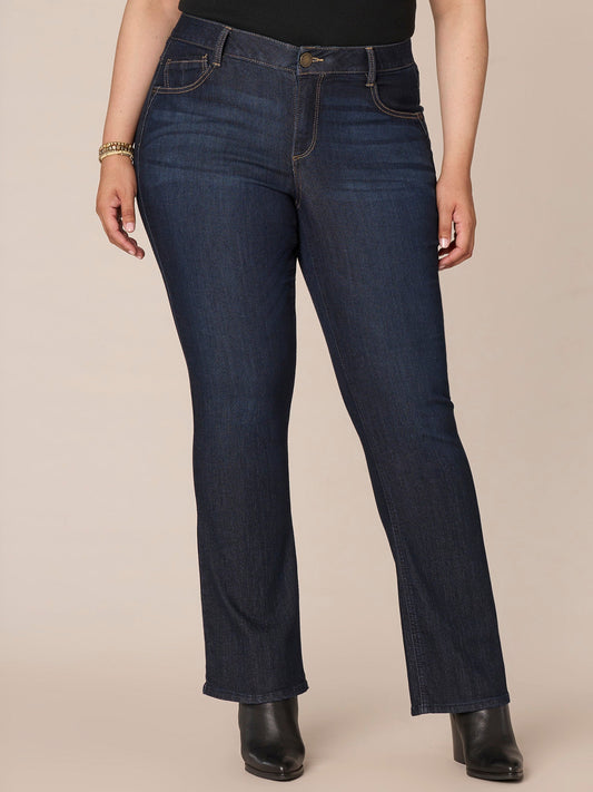 Democracy Clothing "Ab"solution® Indigo Itty Bitty Bootcut Plus Jeans - Indigo Denim