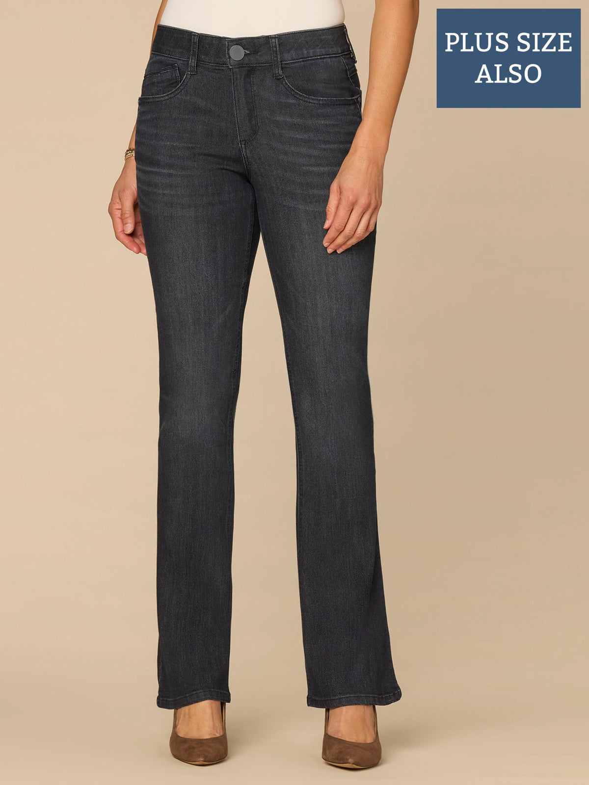 Democracy Clothing “Ab”solution® Mid-Rise Artisanal Itty Bitty Boot Plus Size Jeans - Dark Indigo Artisanal Denim