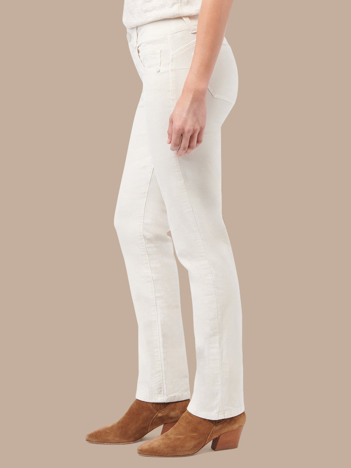 Democracy Clothing "Ab"solution® Mid-Rise Corduroy Plus Size Straight Leg Pants - Black|Fig Jam|Blue Pine|Dark Roast|Candied Walnut|Espresso|Royal Rum|Raw Umber|Deep Pine|Blanched Almond