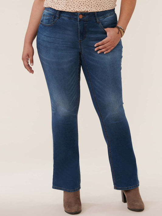 Democracy Clothing "Ab"solution® Artisanal Blue Plus Itty Bitty Bootcut Jean - Blue Artisanal Denim