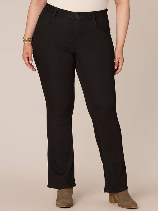 Democracy Clothing "Ab"solution® Black Denim Plus Itty Bitty Bootcut Jeans - Black Denim