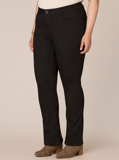 Democracy Clothing "Ab"solution® Black Denim Plus Itty Bitty Bootcut Jeans - Black Denim