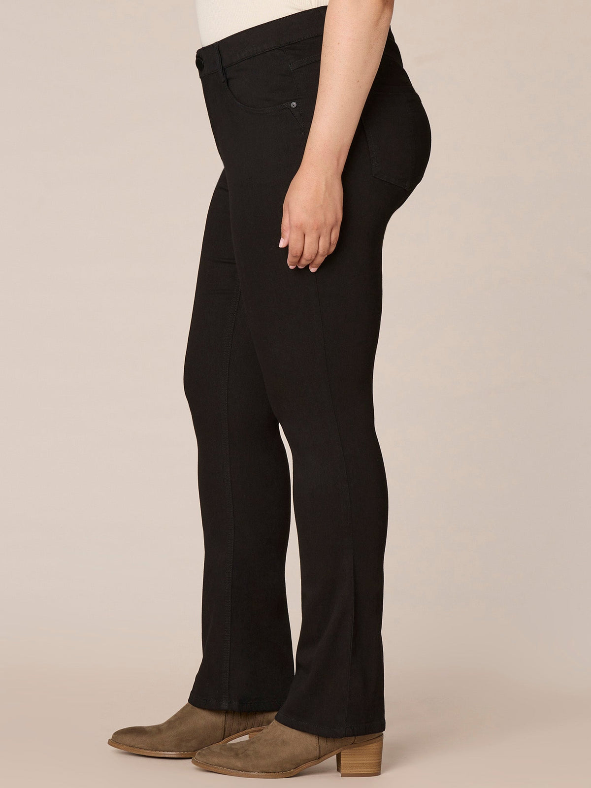 Democracy Clothing "Ab"solution® Black Denim Plus Itty Bitty Bootcut Jeans - Black Denim