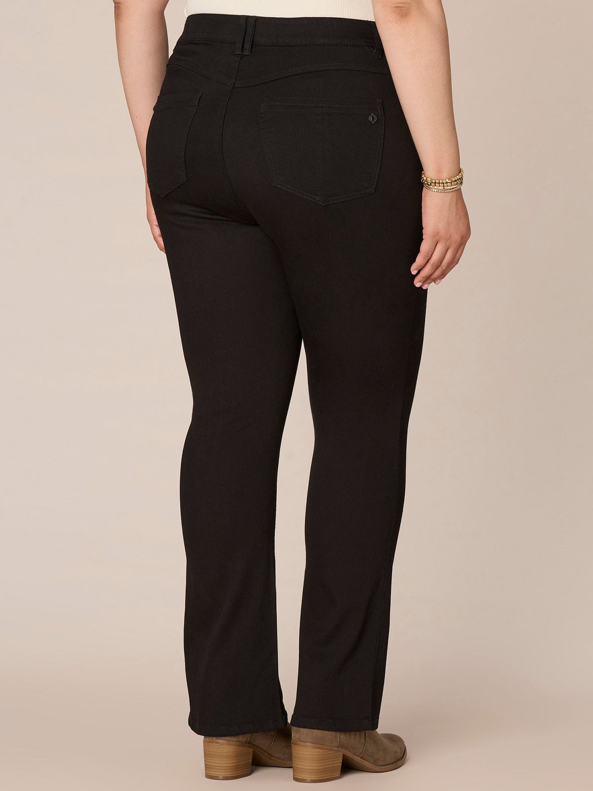 Democracy Clothing "Ab"solution® Black Denim Plus Itty Bitty Bootcut Jeans - Black Denim