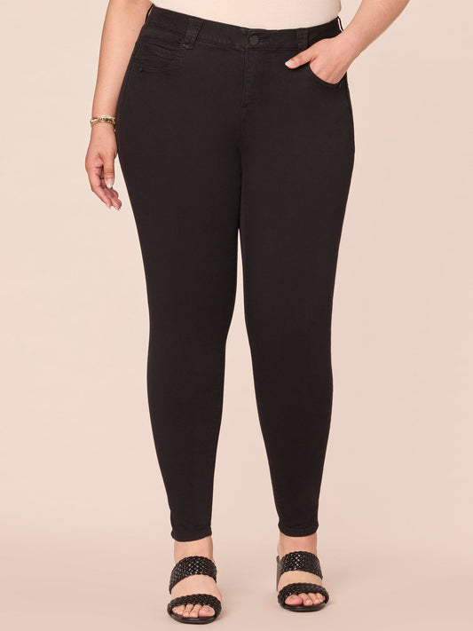 Democracy Clothing "Ab"solution® Booty Lift Plus Black Denim Jeggings - Black Denim