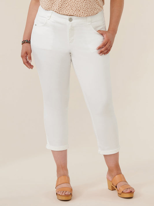 Democracy Clothing "Ab"solution® Optic White Plus Ankle Skimmer - Optic White Denim